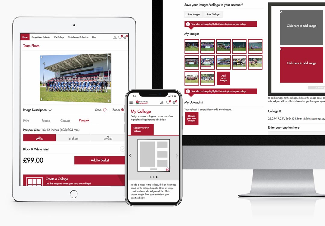 England Rugby Device View