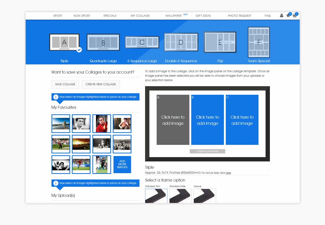 Sport Photo Gallery Collage Builder